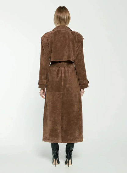 Angélina - Élégant trench-coat en daim