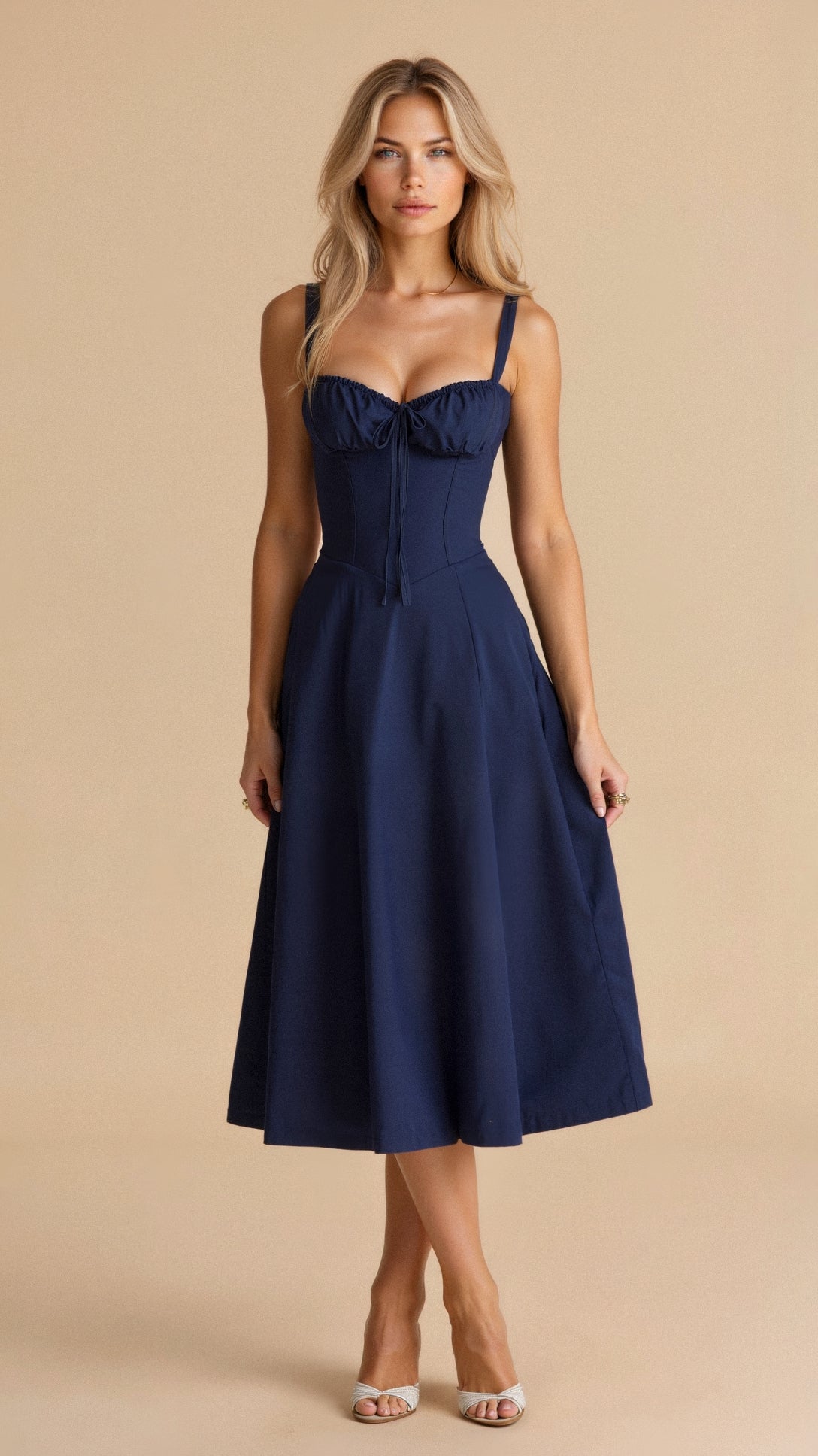 Alexiane – Élégante robe taille haute qui met en valeur