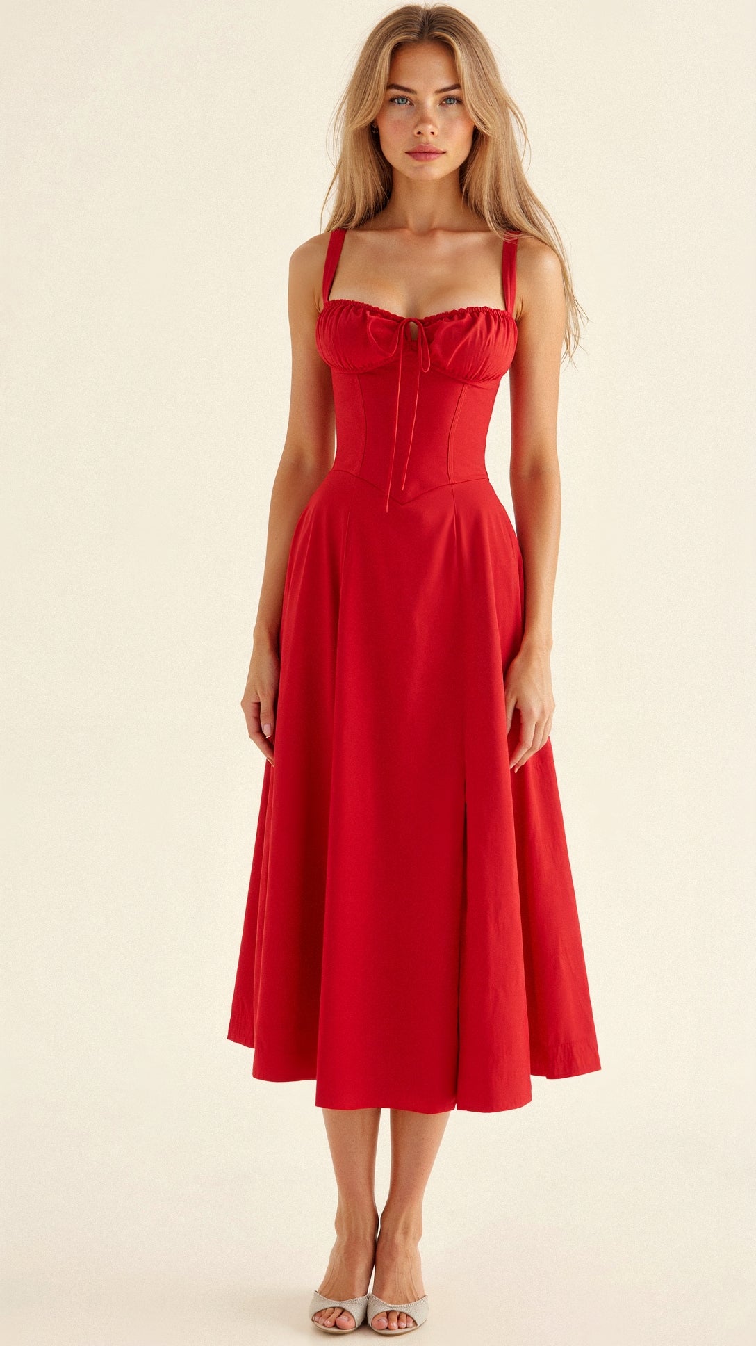 Alexiane – Élégante robe taille haute qui met en valeur