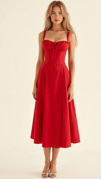 Alexiane – Élégante robe taille haute qui met en valeur