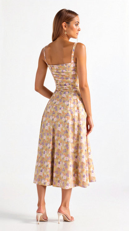 Alexiane – Élégante robe taille haute qui met en valeur