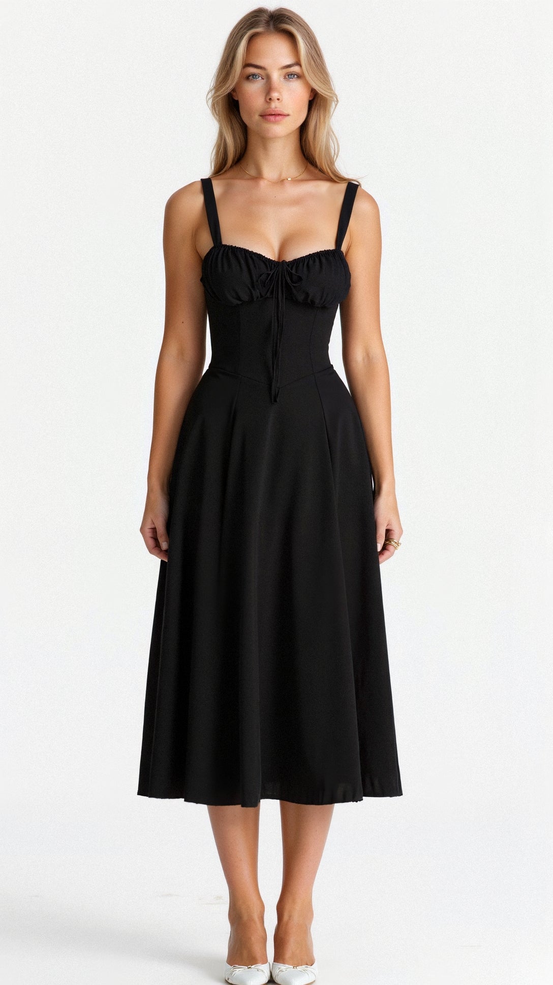 Alexiane – Élégante robe taille haute qui met en valeur
