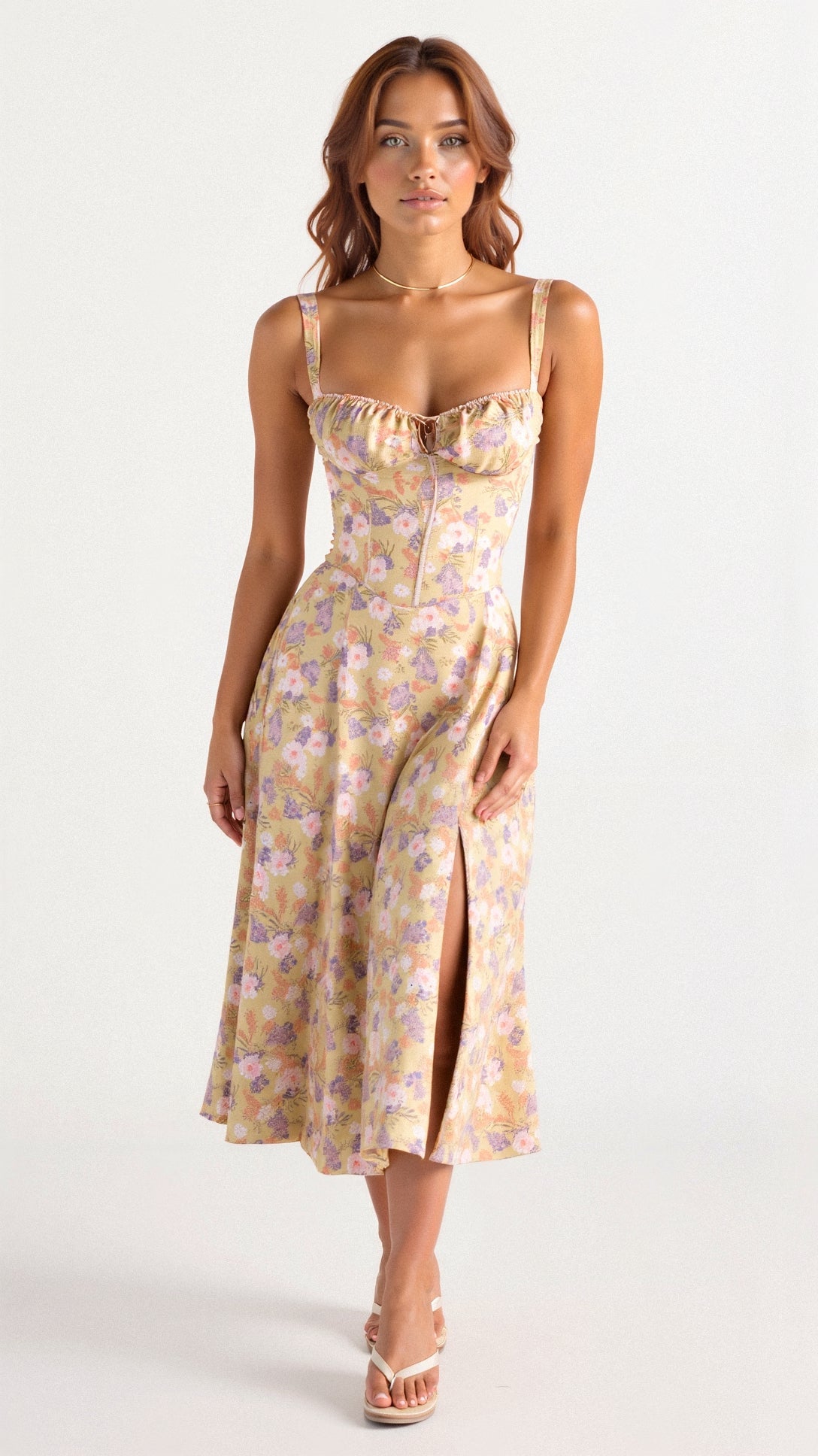 Alexiane – Élégante robe taille haute qui met en valeur