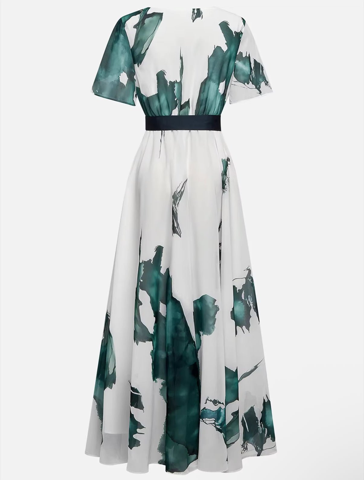 Nayla – Longue Robe à Imprimé Aquarelle