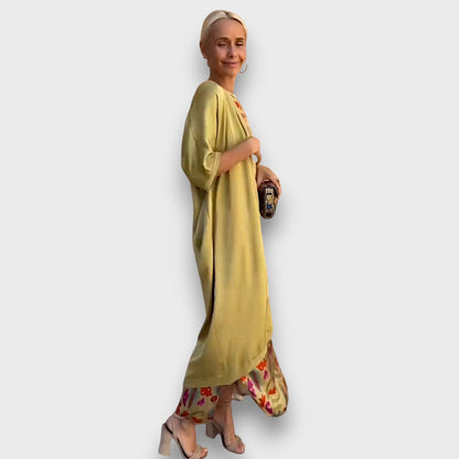 Ludivine – Long Floral Dress with Cardigan