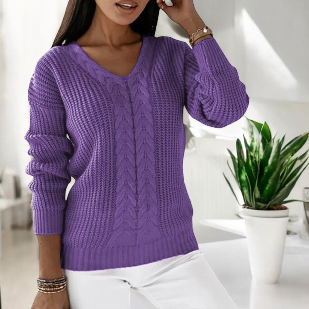 Lila - Pull en tricot au style classique et élégant