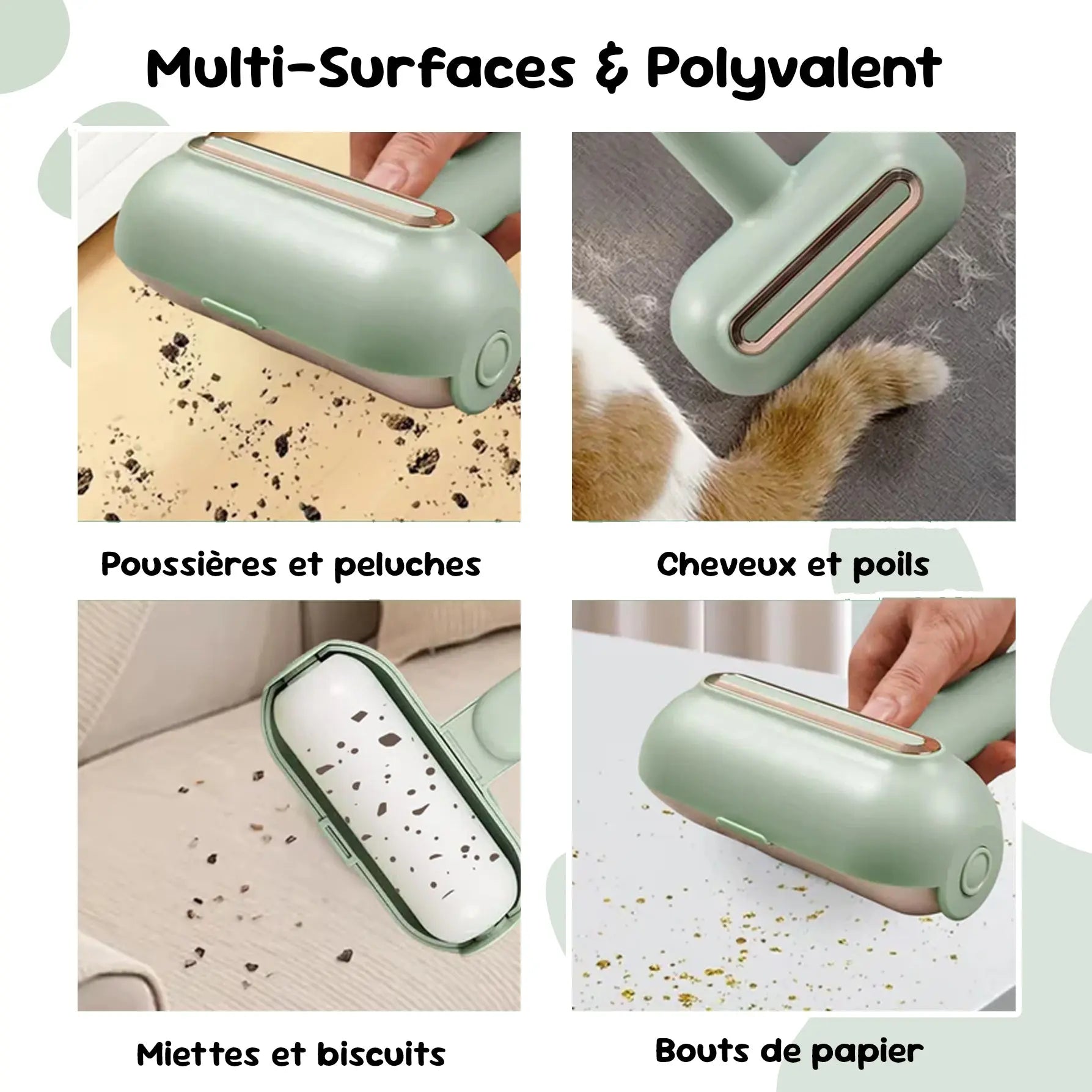 Rouleau Anti-poils et peluches réutilisable XL