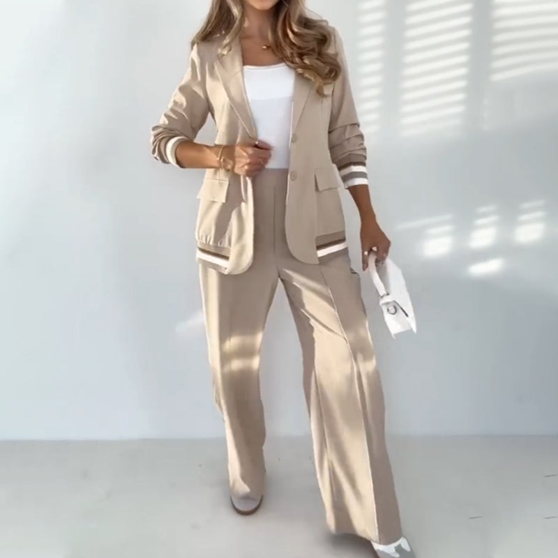 Maloé – Blazer et Pantalon Large Coordonné