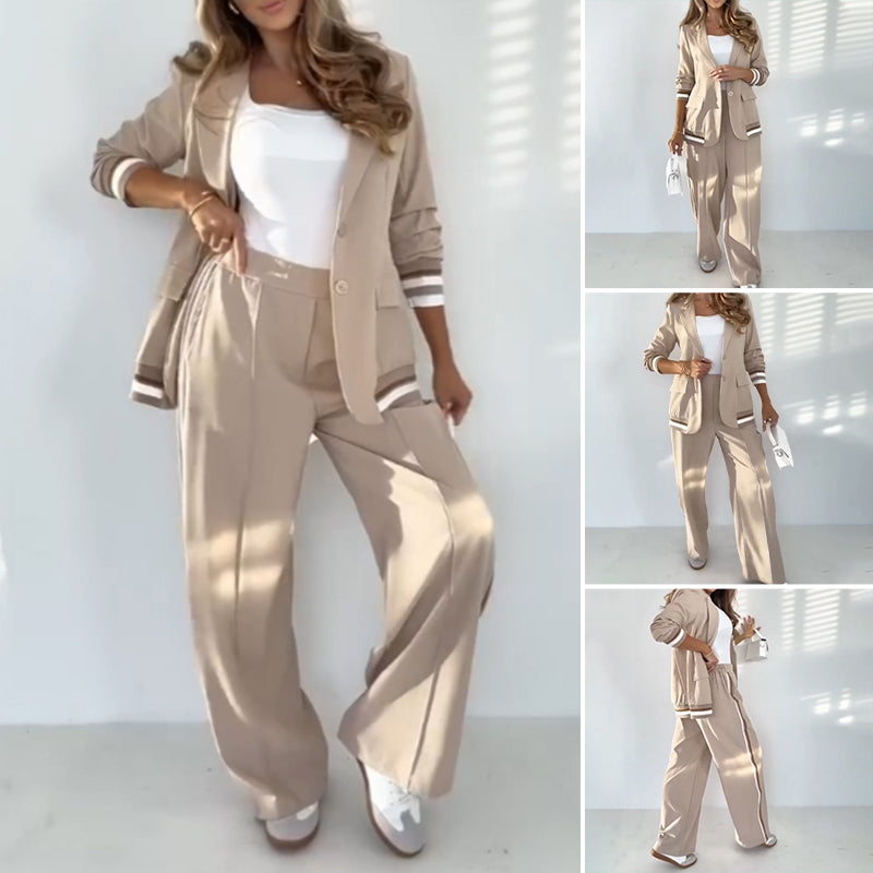 Maloé – Blazer et Pantalon Large Coordonné