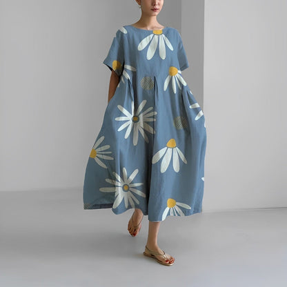 Mahault – Robe fluide bohème à motifs floraux