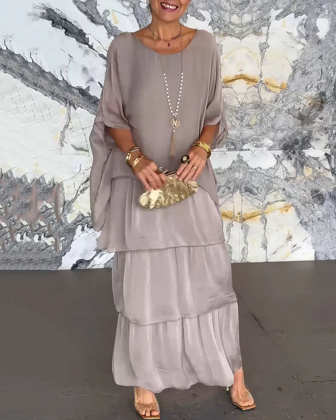 Mathurine - Robe artistique à silhouette fluide