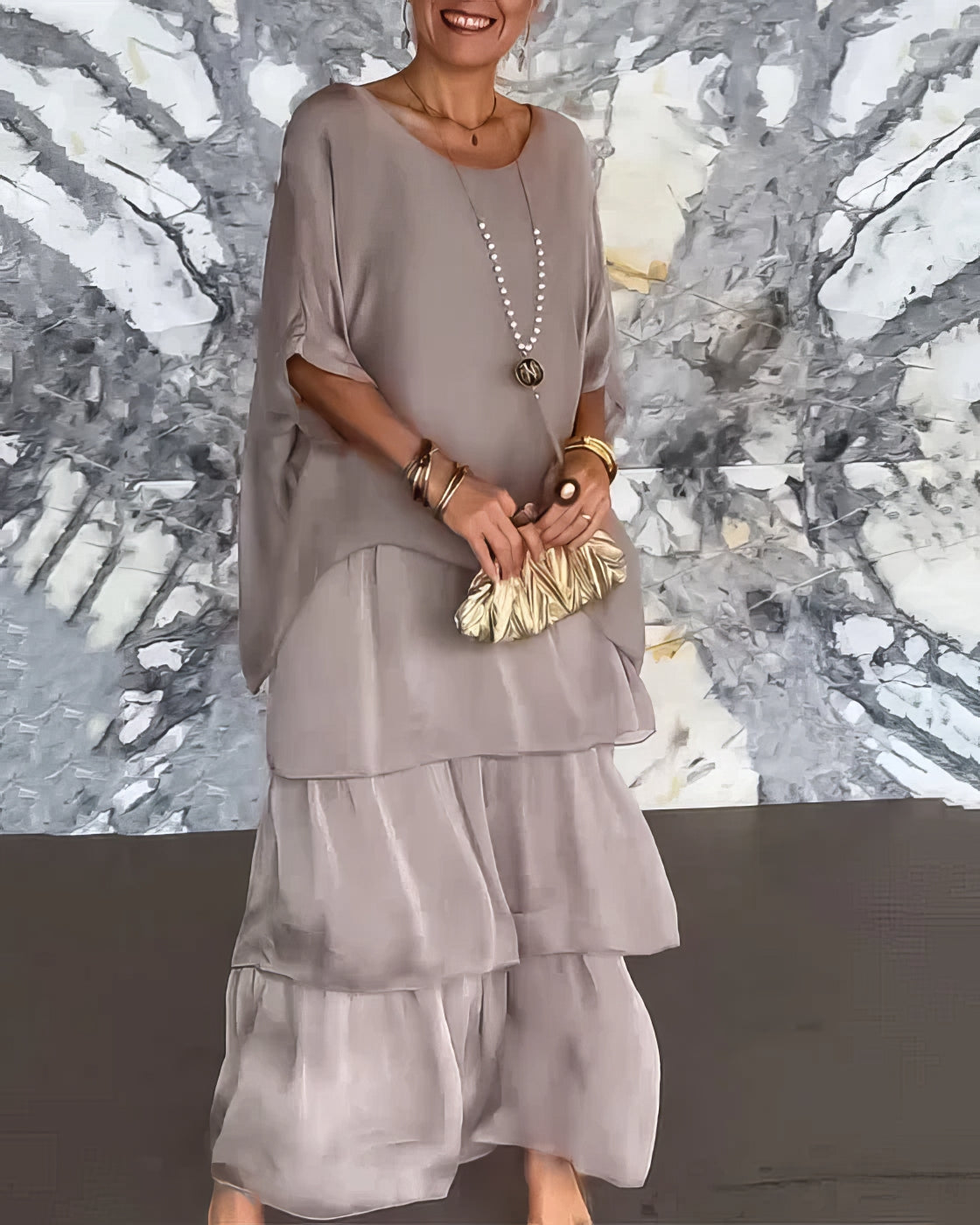 Mathurine - Robe artistique à silhouette fluide